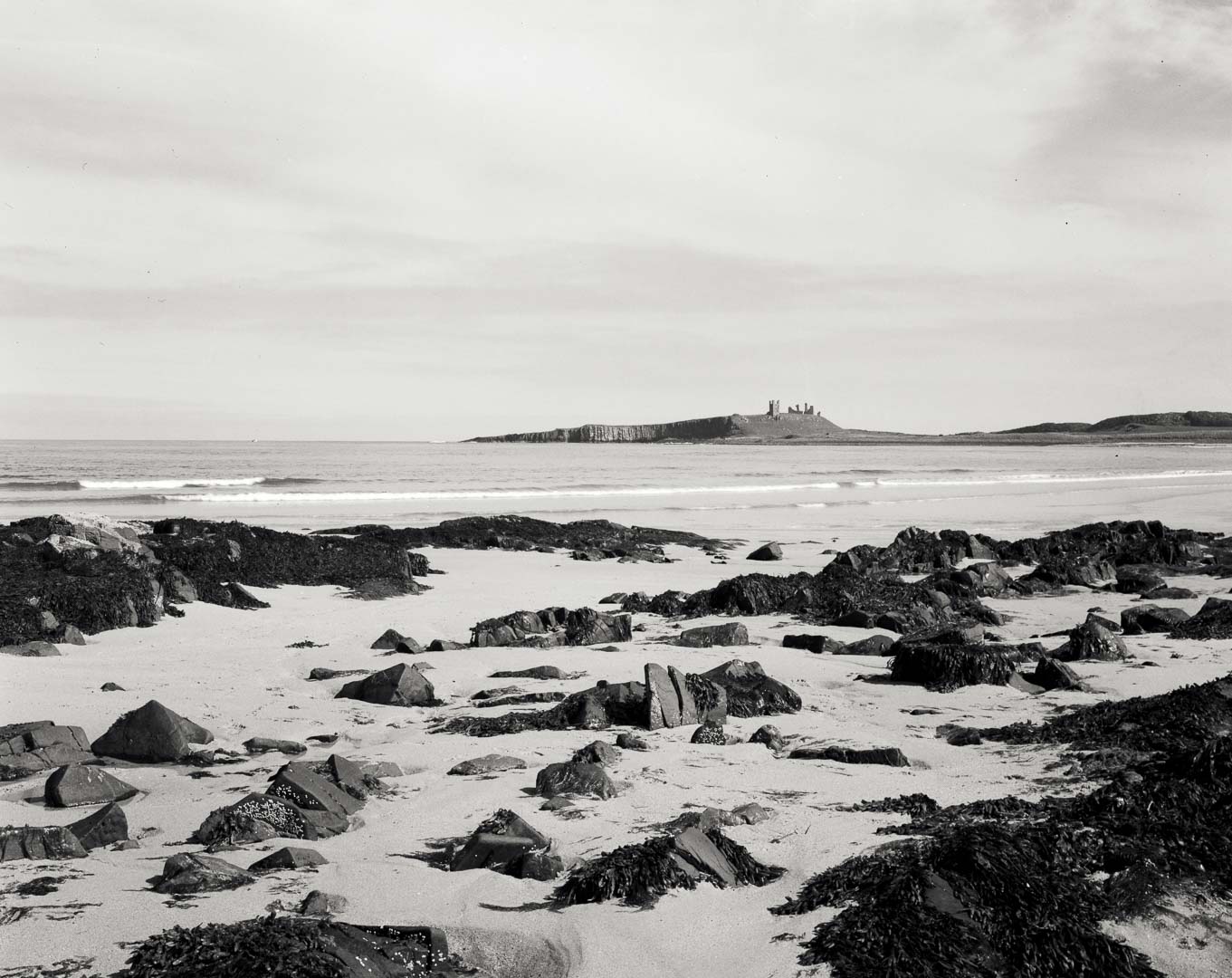 Puristische Landschaften - Dunstaburgh Castle, Northumberland, England. Horseman 45FA mit CM-Fujinon 5,6/105